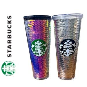 STARBUCKS➕LOT OF 2: Sequin Venti Tumblers NWT